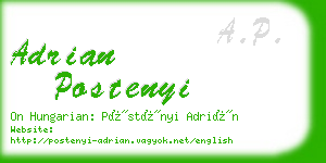 adrian postenyi business card